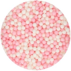 Mjuka Sockerpärlor - Rosa/Vit