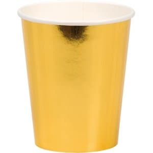 Pappmuggar - Guld - 8-pack