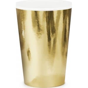 Pappmuggar - Metallic - Guld - 6-pack