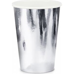 Pappmuggar - Metallic - Silver - 6-pack