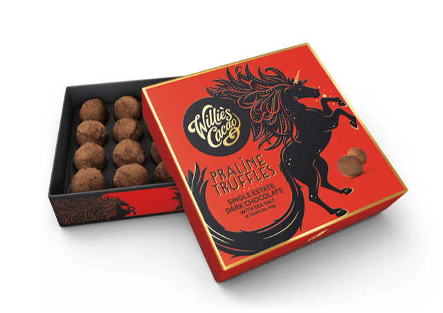 Pralinask från Willie´s Cacao - Mörk chokladtryffel